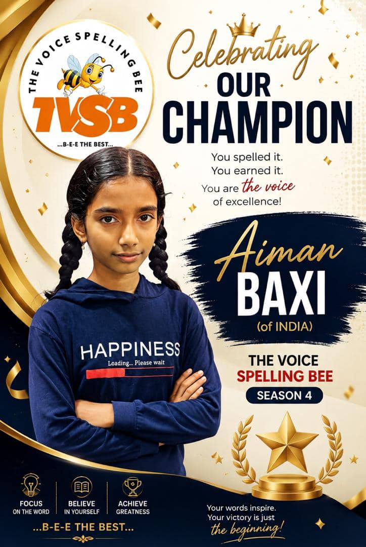 International Winner Aiman Baxi